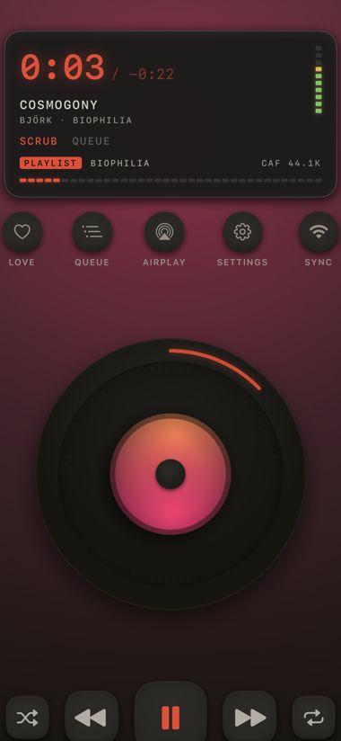 Spindle dark theme